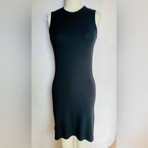 Black, Express world brand, shift dress, size 3/4, 61% rayon, 39% polyester